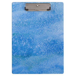 Blauer Aquarell-Hintergrund Klemmbrett