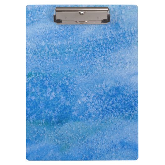 Blauer Aquarell-Hintergrund Klemmbrett (Vorderseite)
