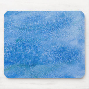 Blauer Aquarell-Hintergrund Mousepad