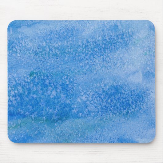 Blauer Aquarell-Hintergrund Mousepad (Vorne)