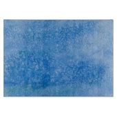 Blauer Aquarell-Hintergrund Schneidebrett (Vorderseite)
