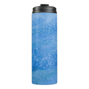 Blauer Aquarell-Hintergrund Thermosbecher
