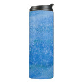 Blauer Aquarell-Hintergrund Thermosbecher (Nach links gedreht)