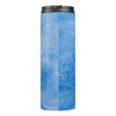 Blauer Aquarell-Hintergrund Thermosbecher (Rückseite)