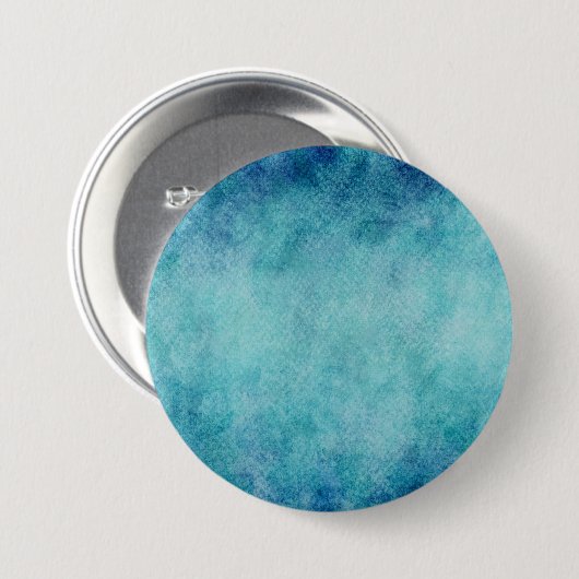 Blauer Aquarell-Türkis-Papier-Hintergrund Button (Vorne & Hinten)