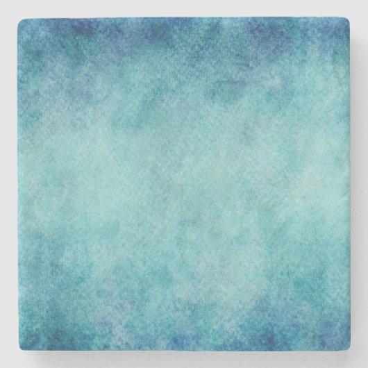 Blauer Aquarell-Türkis-Papier-Hintergrund Steinuntersetzer (Vorderseite)