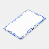 Blauer Aquarellwein, klassisch gestrichene Blätter Post-it Klebezettel (angewinkelt)