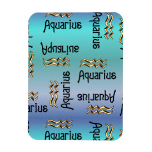 Blauer Aquarius, Zeichen des Zodiaks. Magnet