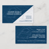 Blauer Architekturplan Visitenkarte (Vorne/Hinten)