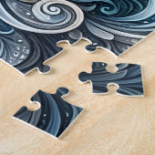 Blauer Arktischer Wolf Puzzle (Seite)