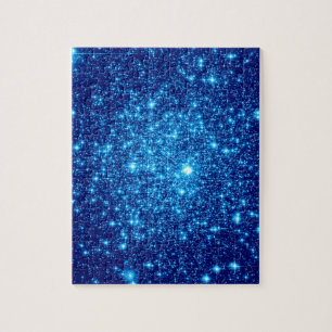 Blauer Astralglitter Puzzle