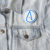 Blauer Atheist A Button (Beispiel)