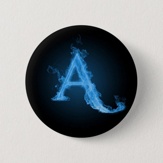 Blauer Atheist A Button (Vorderseite)