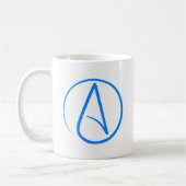 Blauer Atheist A Kaffeetasse (Links)