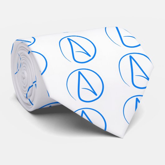 Blauer Atheist A Krawatte (Gerollt)