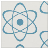 Blauer Atom Symbol Fabric Stoff (Nahaufnahme)