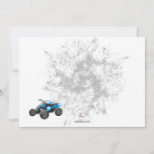 Blauer ATV-Einladung Einladung (Rückseite)
