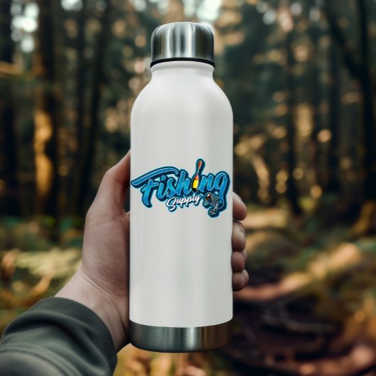 Blauer Aufkleber für die Fischversorgung | Die Auf