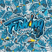 Blauer Aufkleber für die Fischversorgung | Die Auf