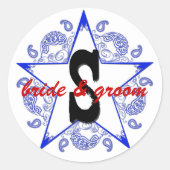 Blauer Aufkleber "S"-Western (Vorderseite)