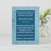 Blauer Aufruf Einladung (Stehend Vorderseite)