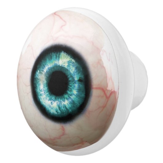 Blauer Augapfel-Fach-Zug Keramikknauf (Rechts)