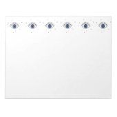 Blauer Augengrauer Schutz vor dem bösen Auge Notizblock (Vorderseite)