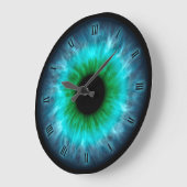 Blauer Augenlider Große Wanduhr (Winkel)