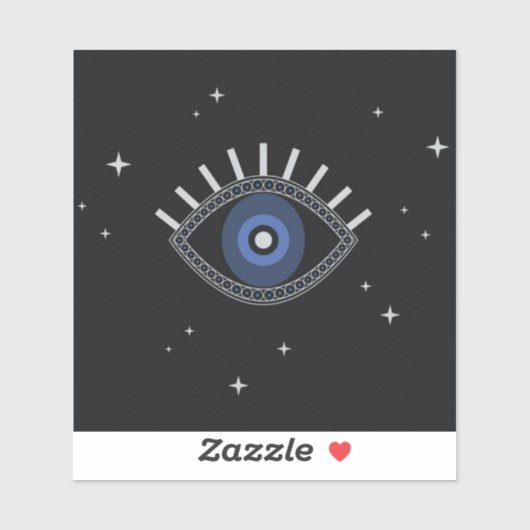 Blauer Augenschutz Talisman böse Augen Aufkleber (Blatt)