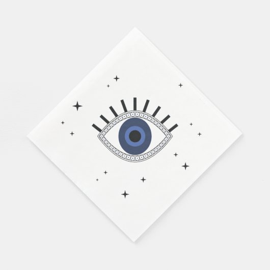 Blauer Augenschutz Talisman böse Augen Serviette (Ecke)