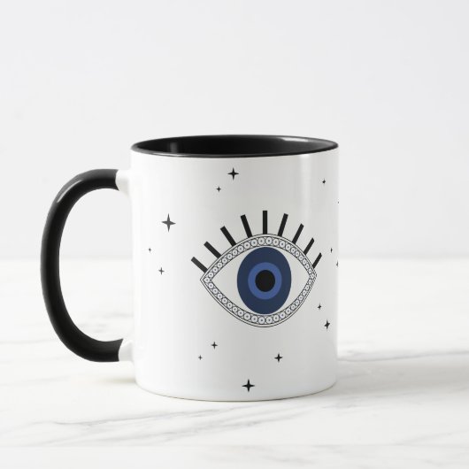 Blauer Augenschutz viel Glück Magie Amulett Tasse (Links)