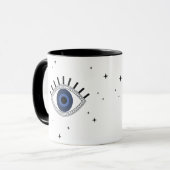 Blauer Augenschutz viel Glück Magie Amulett Tasse (Vorderseite Links)