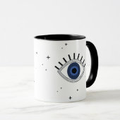 Blauer Augenschutz viel Glück Magie Amulett Tasse (VorderseiteRechts)