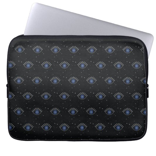 Blauer Augenschütze Talisman, böse Augen Laptopschutzhülle (Vorderseite)
