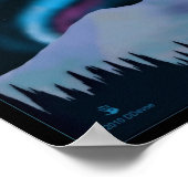 Blauer Aurora Poster (Ecke)