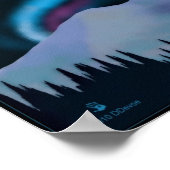 Blauer Aurora Poster (Ecke)