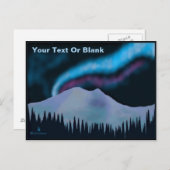 Blauer Aurora Postkarte (Vorne/Hinten)