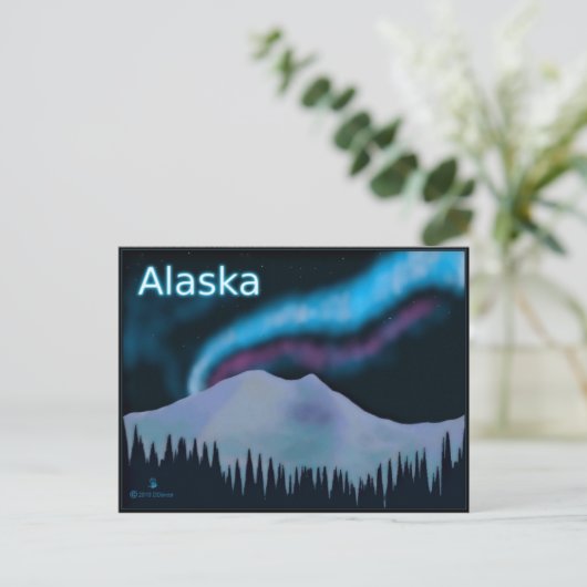Blauer Aurora Postkarte (Stehend Vorderseite)