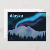 Blauer Aurora Postkarte (Vorne/Hinten)