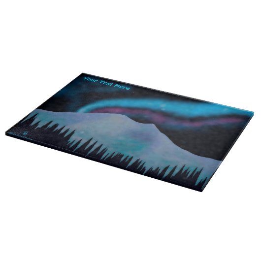 Blauer Aurora Schneidebrett (Ecke)