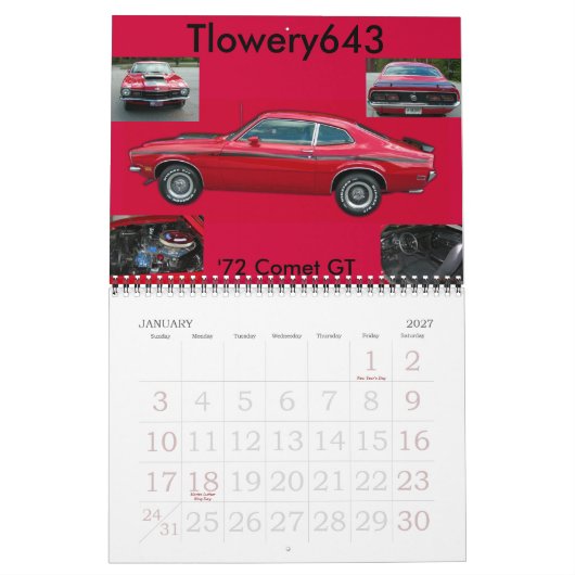 blauer Außenseiter- und Kometen2009 Kalender (Jan 2027)