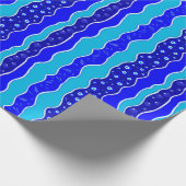 Blauer Austernbär Geschenkpapier (Ecke)