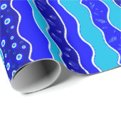 Blauer Austernbär Geschenkpapier (Rolleneckpunkt)