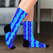 Blauer Austernbär Socken