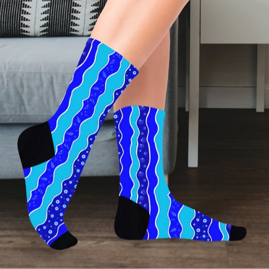 Blauer Austernbär Socken