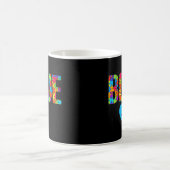 Blauer Autismus Bewusstsein Puzzle Stücke Autis Kaffeetasse (Mittel)