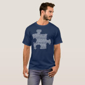 Blauer Autismus Puzzle Peice T-Shirt (Vorne ganz)