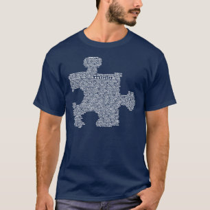 Blauer Autismus Puzzle Peice T-Shirt