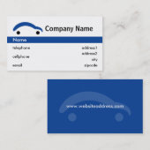 Blauer Auto-Einzelhandels-Visitenkarte-Entwurf Visitenkarte (Vorne/Hinten)