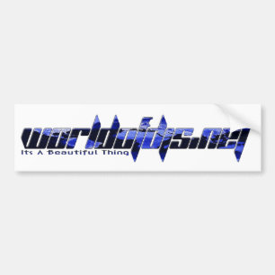 Blauer Autoaufkleber